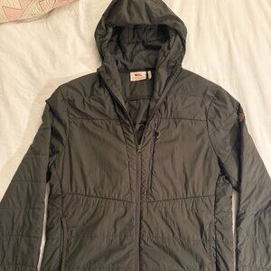 Fjallraven Keb Down Insulated Hoodie, Large Deep Forest Green